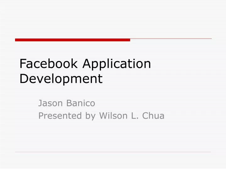 facebook application development n.