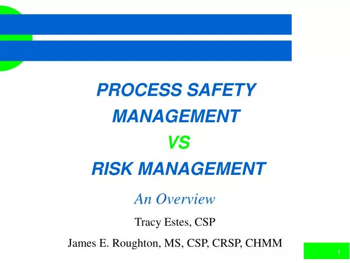 process safety management vs risk management n.