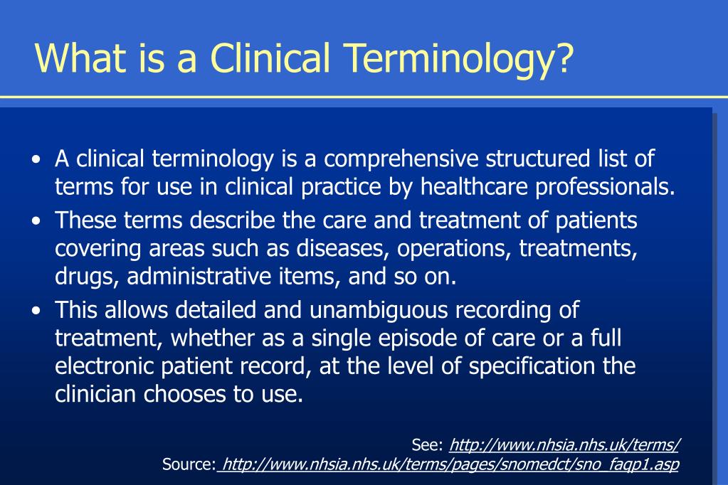 clinical research basic terminology