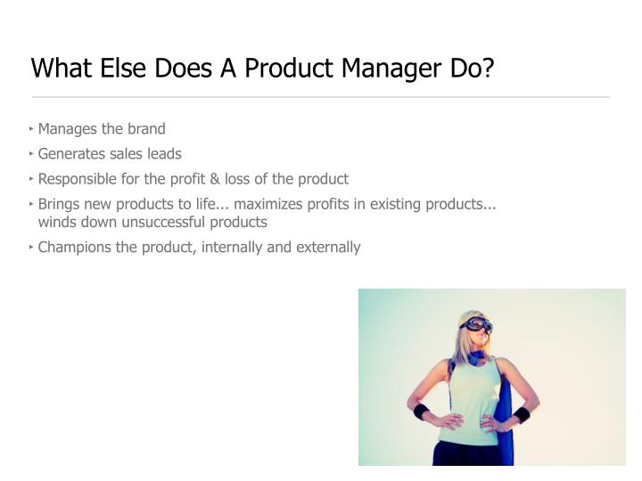 what does a product manager do