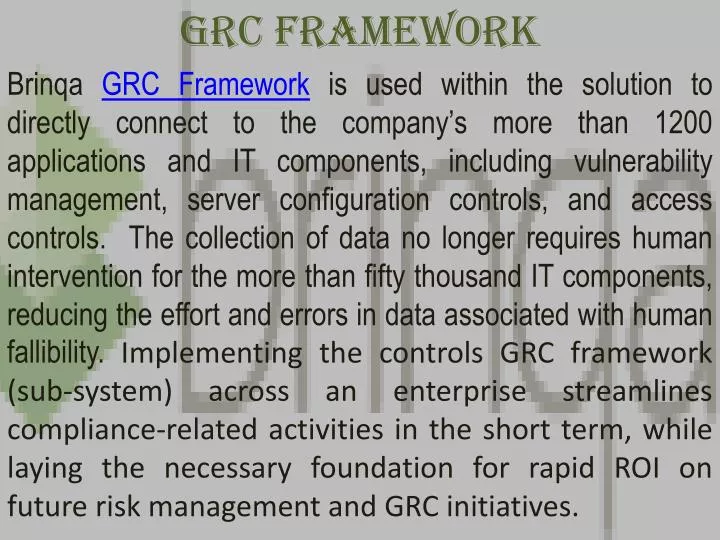 grc framework n.
