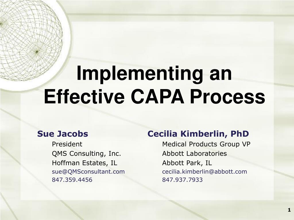 PPT - Implementing an Effective CAPA Process PowerPoint Presentation, free  download - ID:1276437
