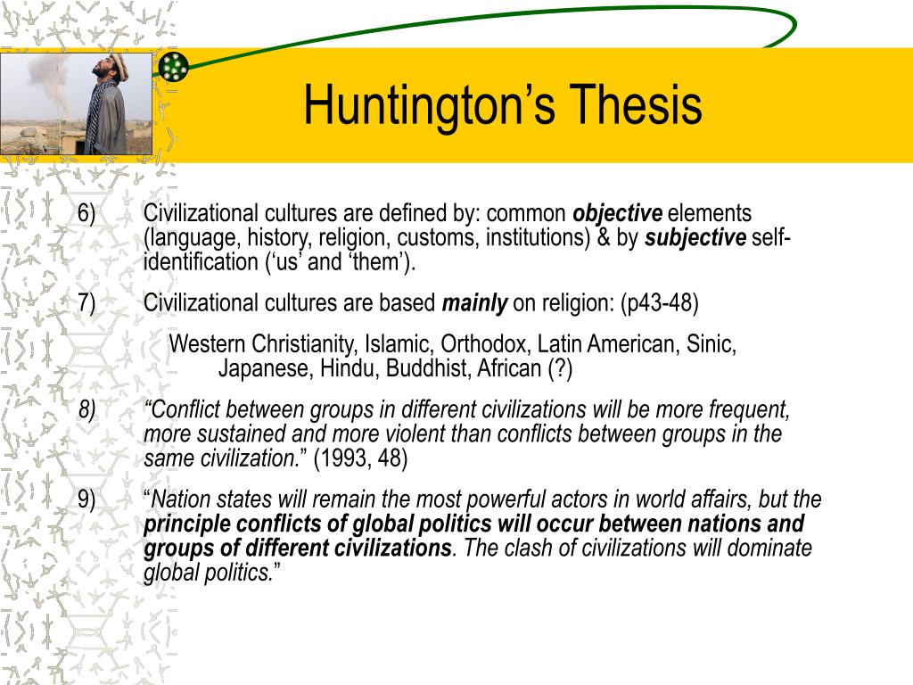clash of civilizations thesis definition ap gov