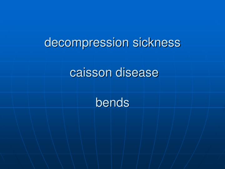 caisson disease