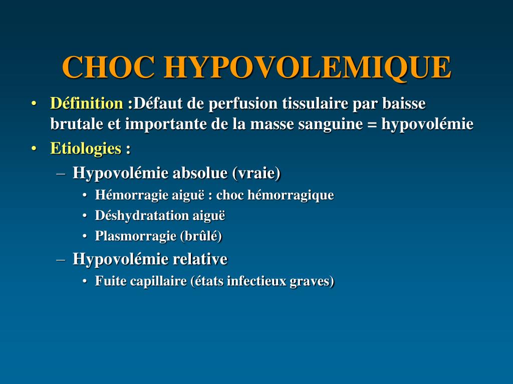 PPT LES ETATS DE CHOC PowerPoint Presentation Free Download ID 1278094