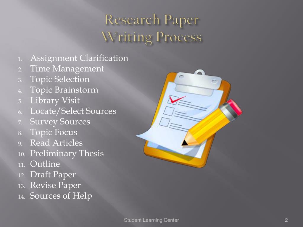 research paper writing process ppt