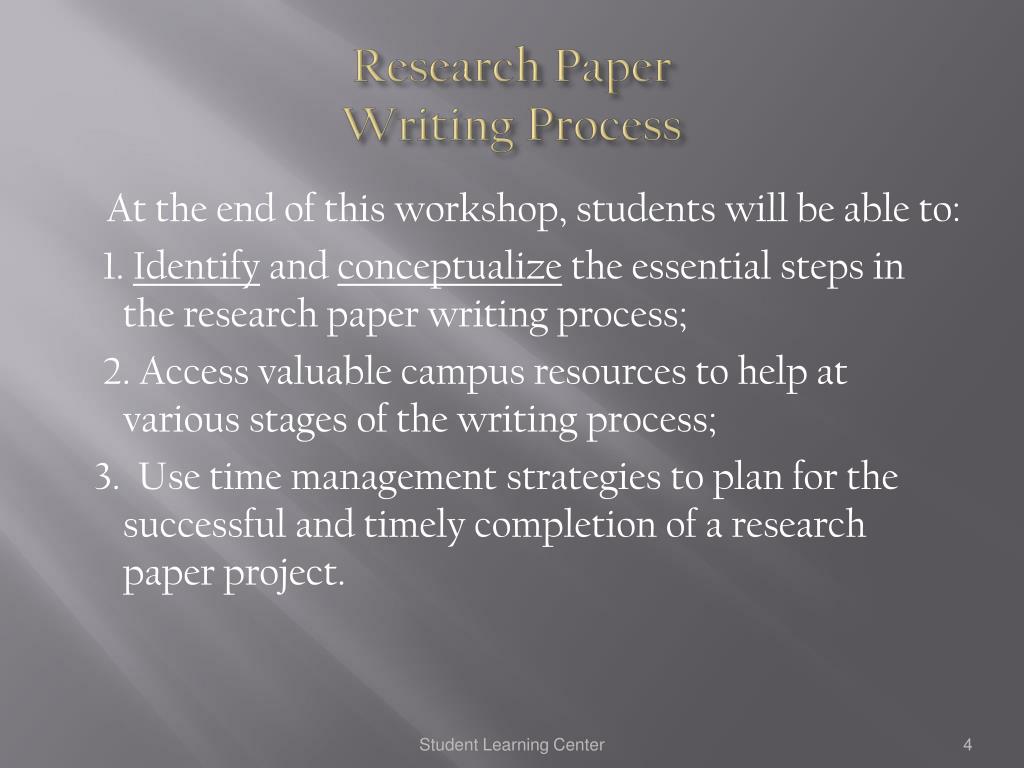 research paper writing process ppt