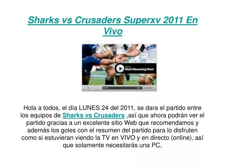 sharks vs crusaders superxv 2011 en vivo n.