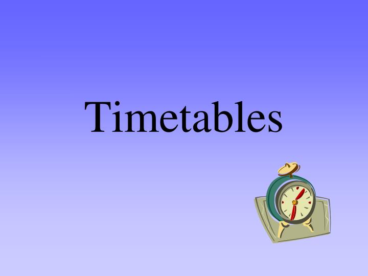 timetables n.