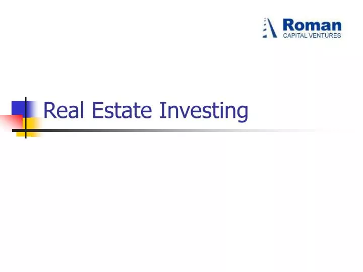 real estate investing n.