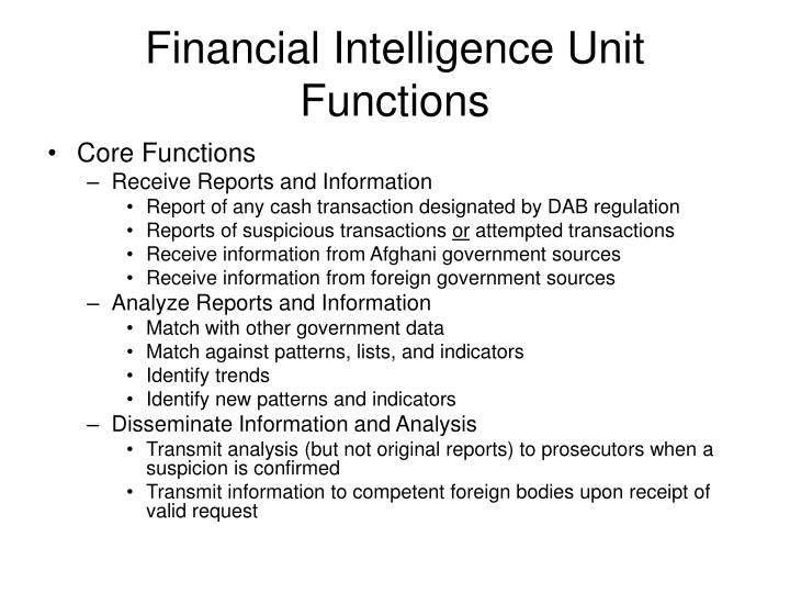 List Of Financial Intelligence Units – MJCN
