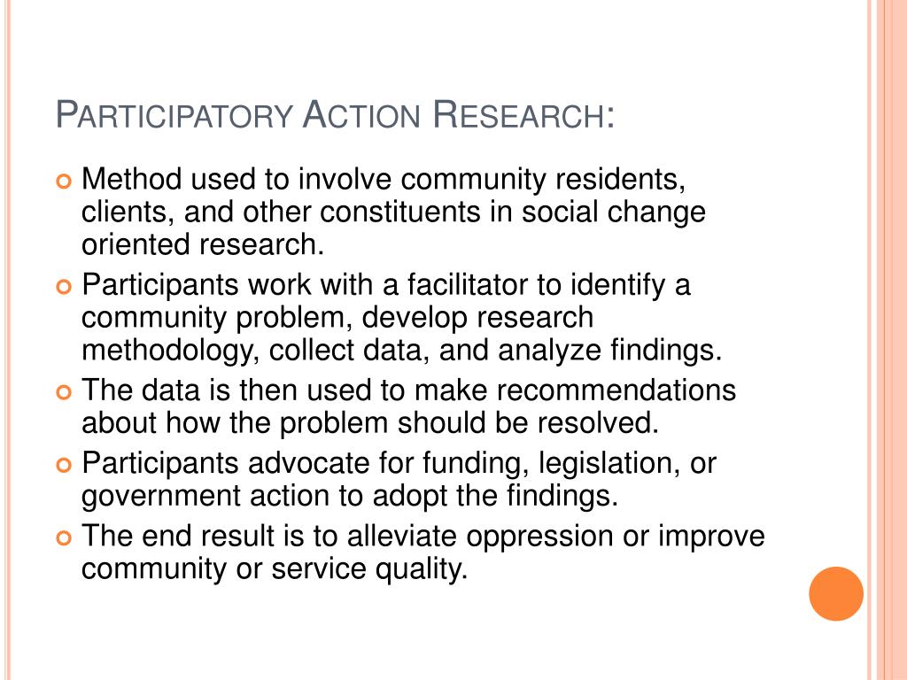 participatory action research in social work