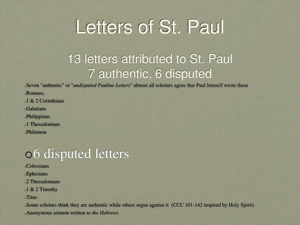 PPT - Letters of St. Paul PowerPoint Presentation, free download