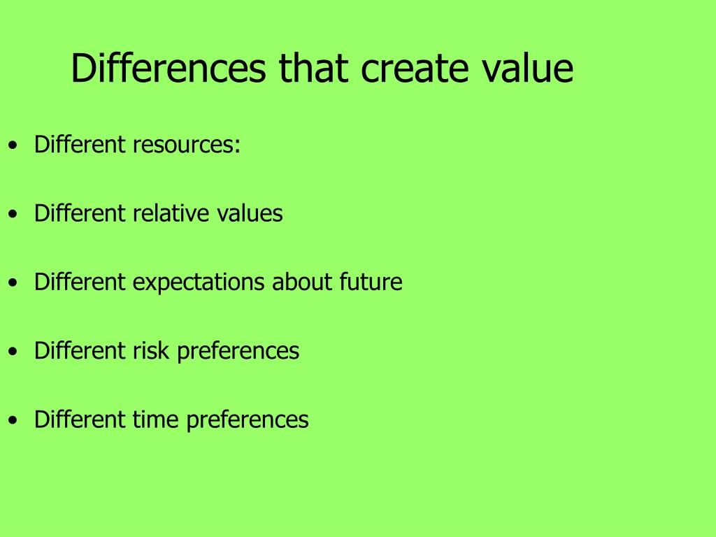Values differences