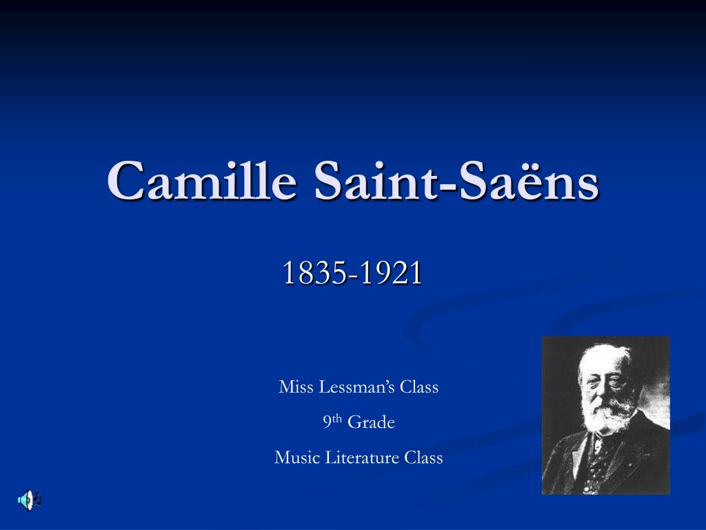 Portrait of Camille Saint-Saens (Saint Saens, 1835-1921)