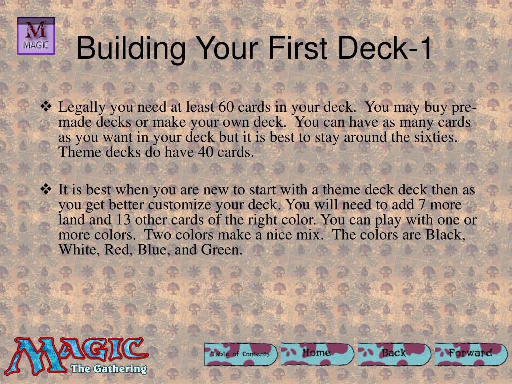 Making your first deck