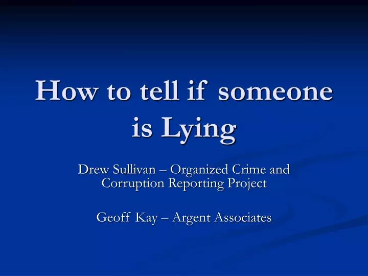 presentation about lying