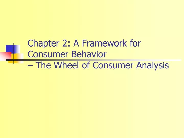 PPT Chapter 2 A Framework for Consumer Behavior The Wheel of Consumer Analysis PowerPoint