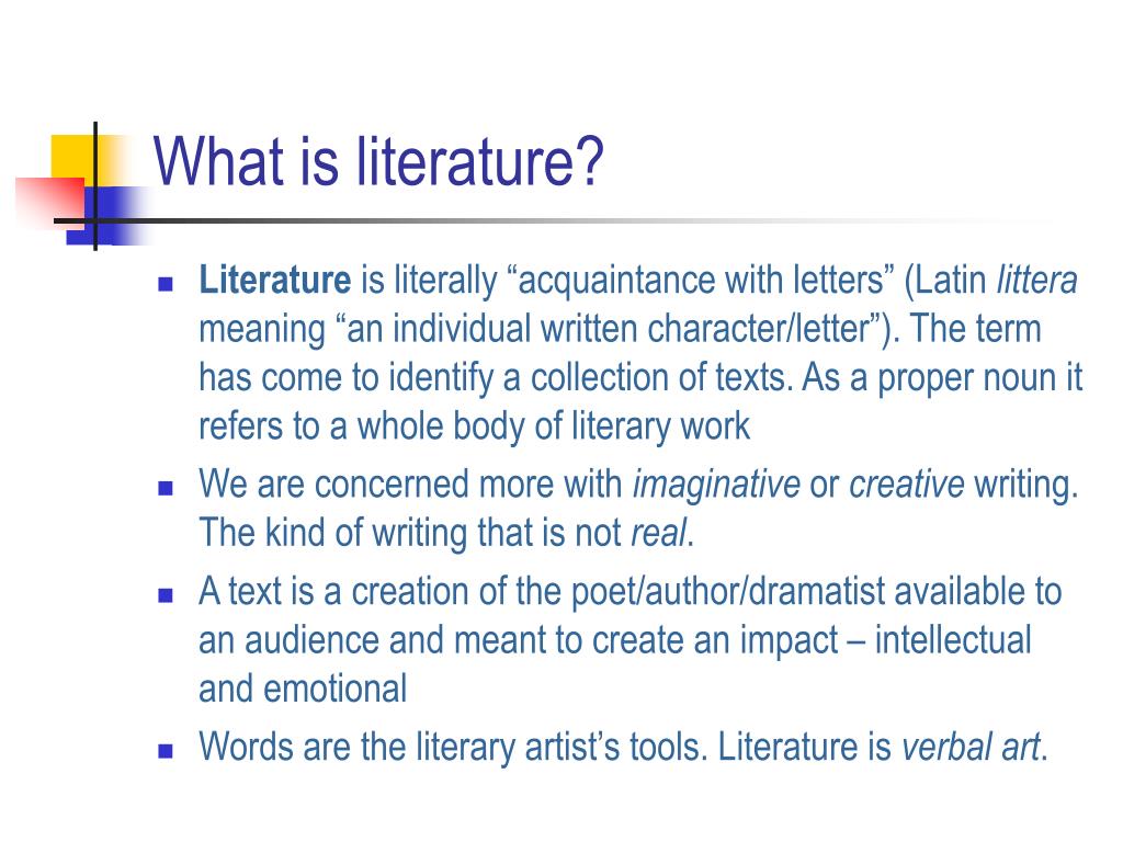 research on the definition of literature given by scholar