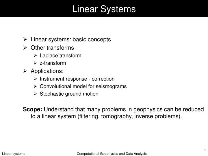 linear systems n.
