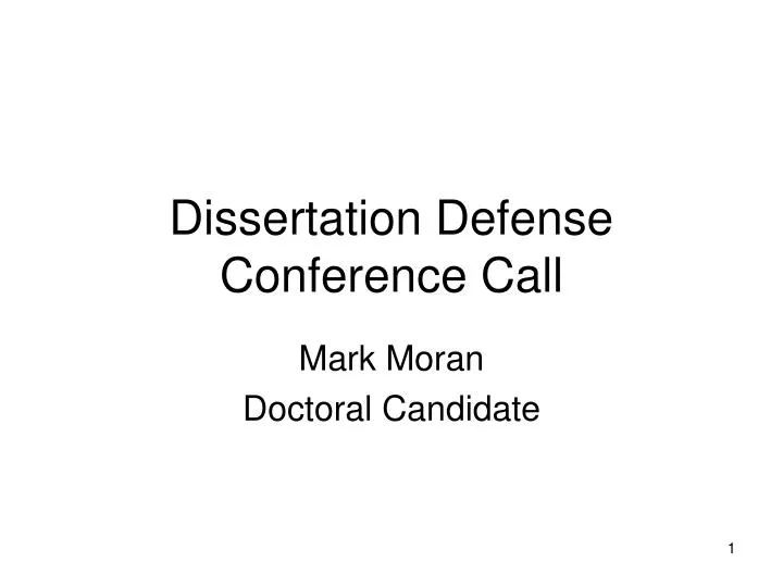 Dissertation defense meeting