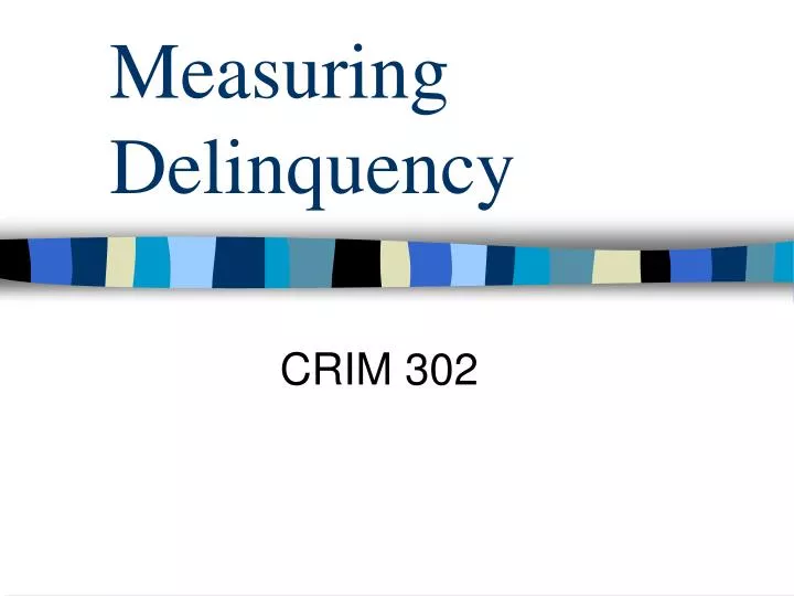 measuring delinquency n.