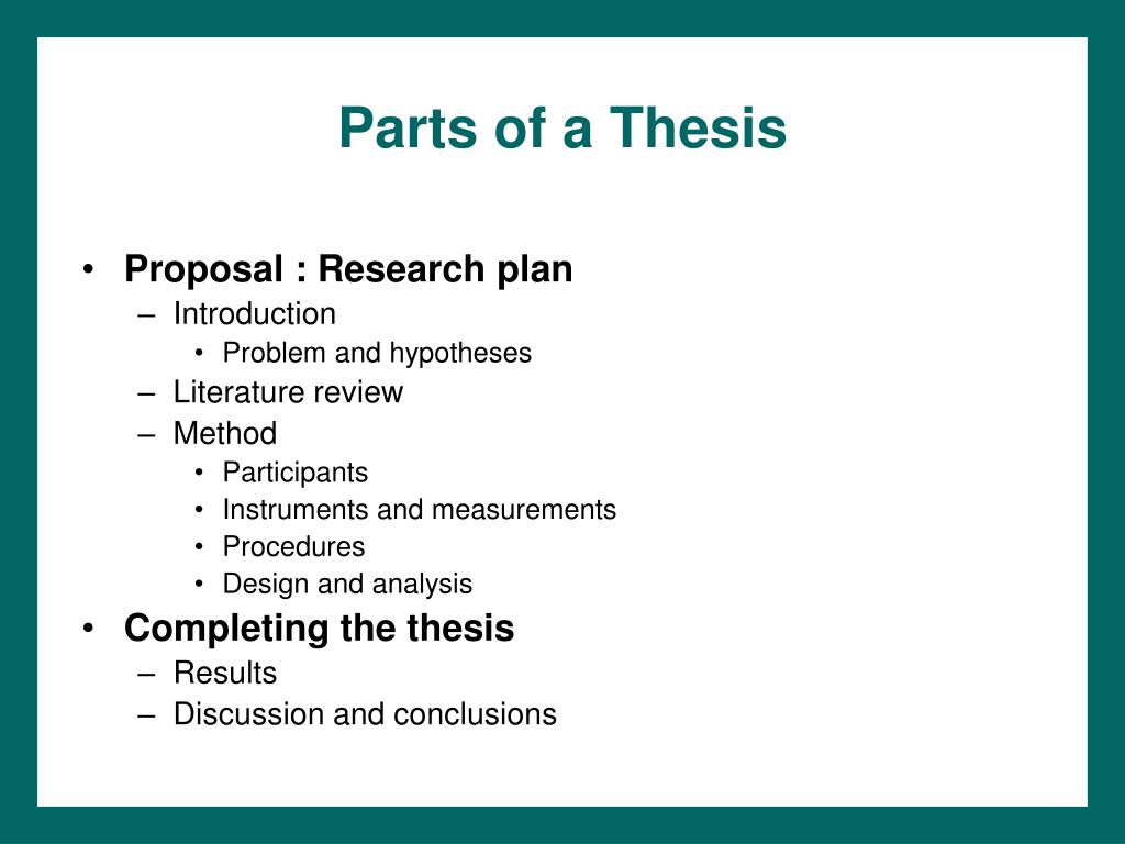 chapter 1 parts of thesis