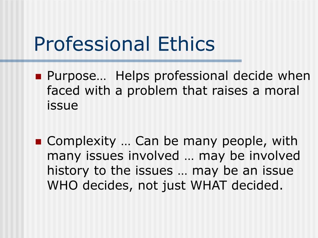 speech on professional ethics