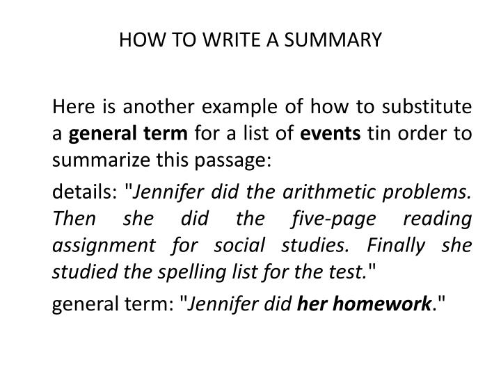 writing a good summary examples writing a good summary examples