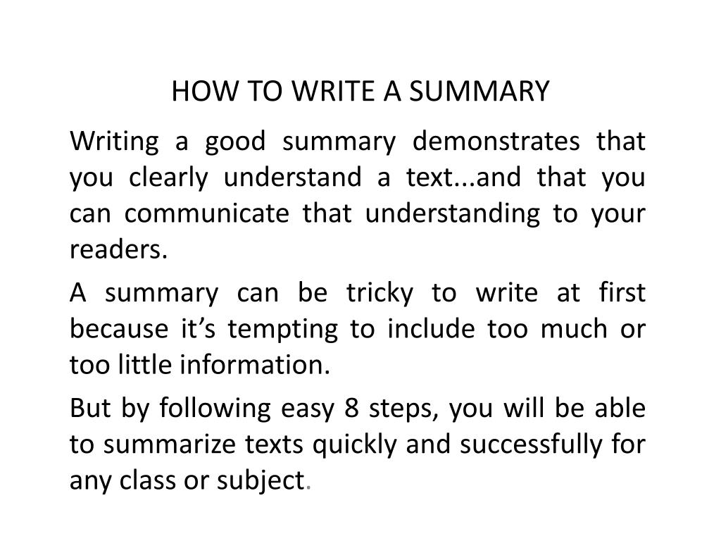 how to write a summary for a dissertation