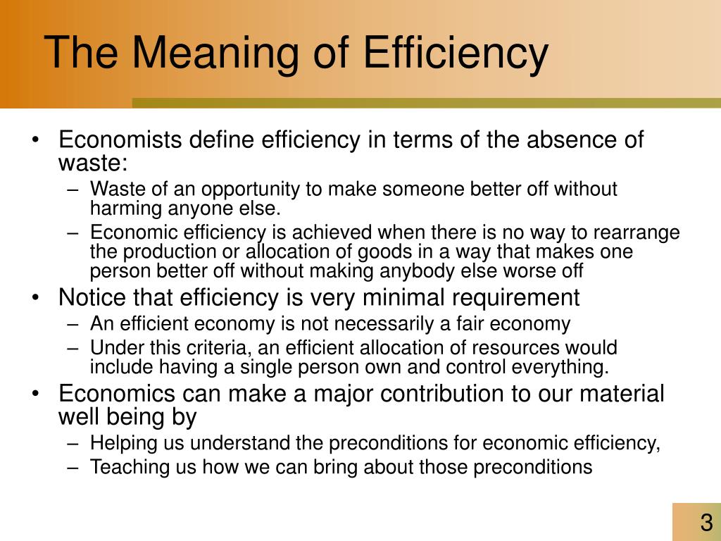 what is the actual meaning of efficiency