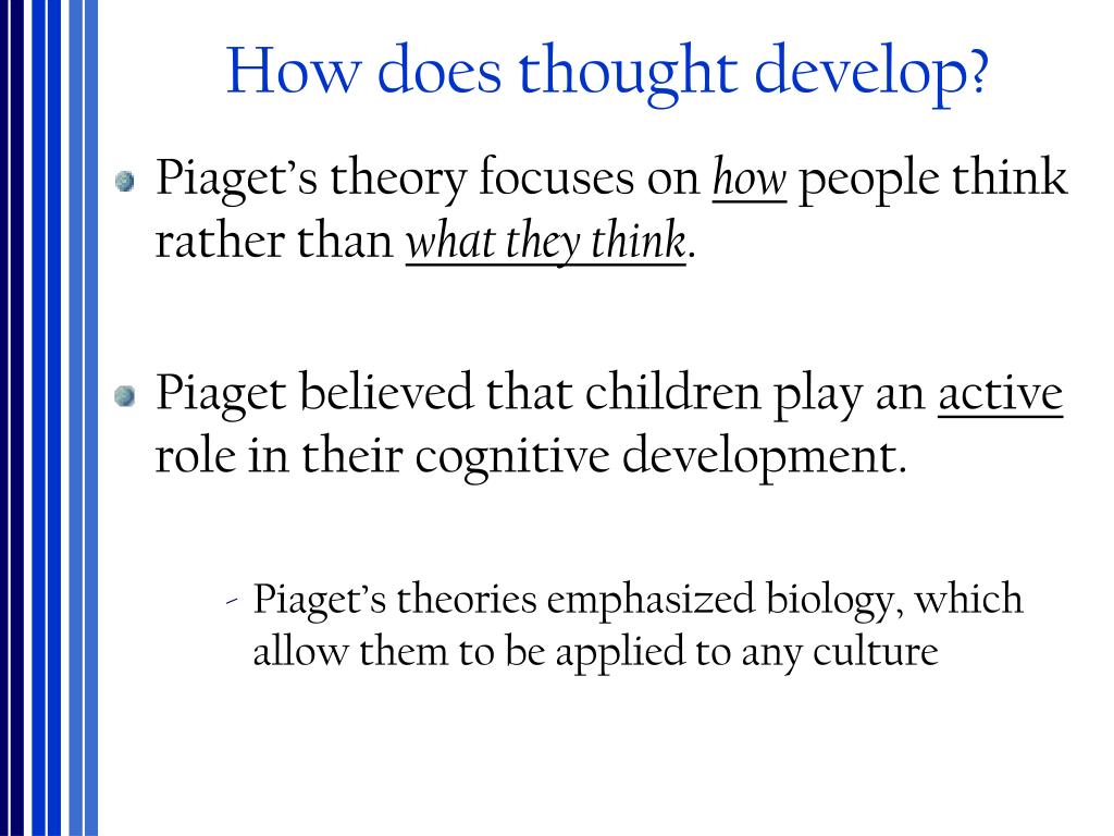 Jean piaget believed that children outlet