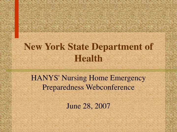New York State Department Of Health