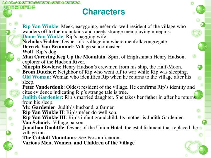 rip van winkle summary rip van winkle summary