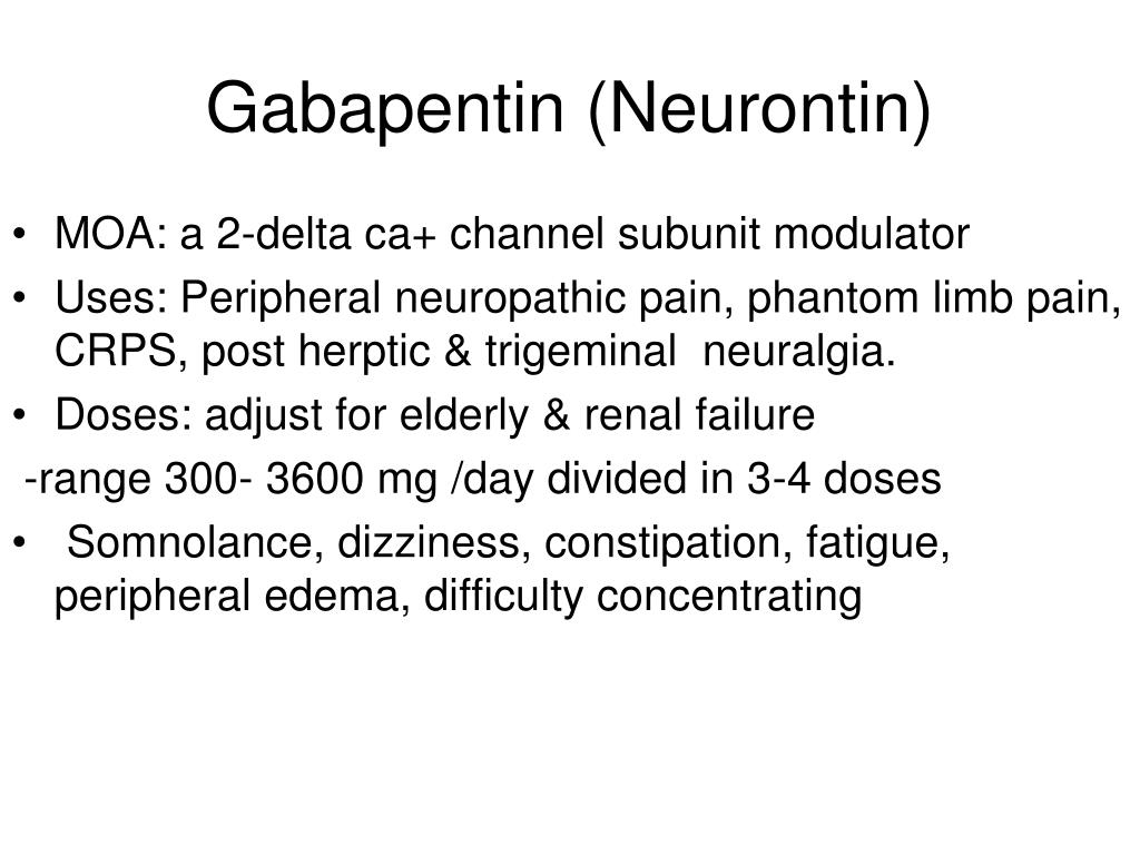 gabapentin back pain
