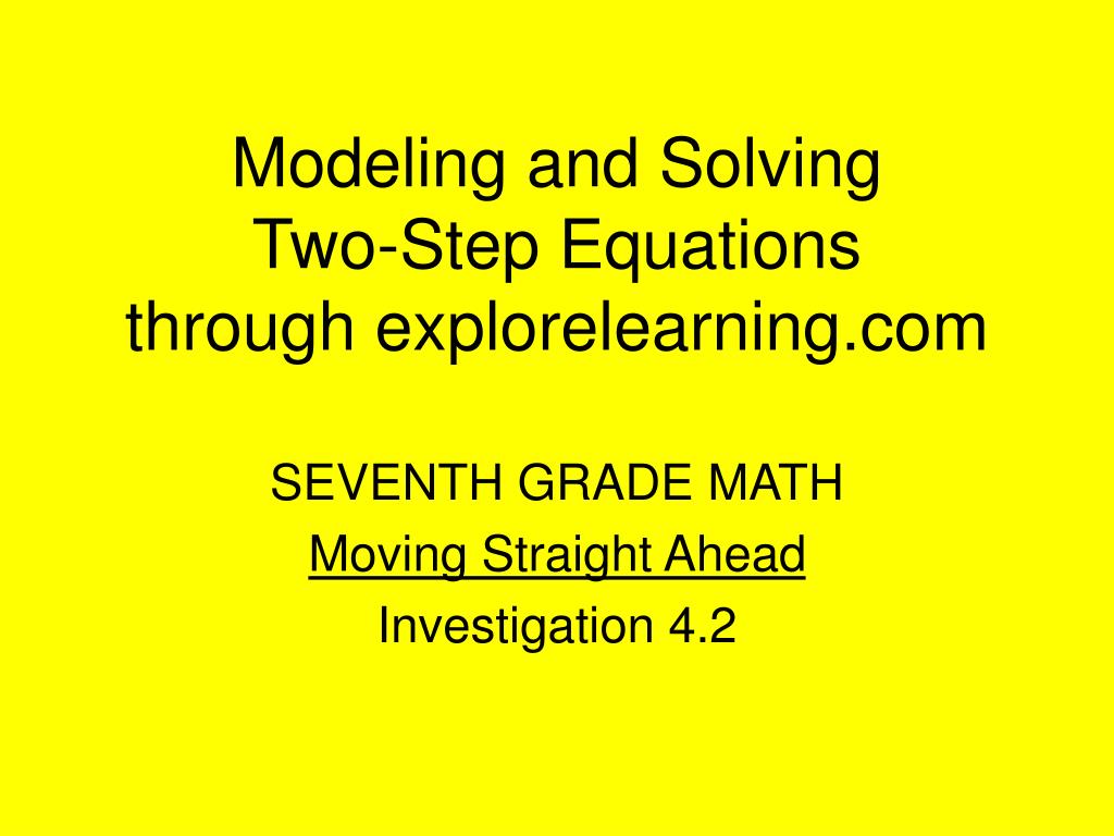 Ppt Modeling And Solving Two Step Equations Through