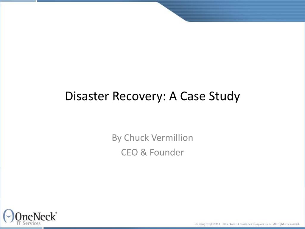 case study on disaster response