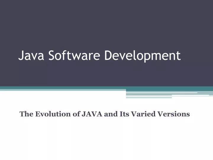 PPT - the evolution of java and its varied versions PowerPoint ...