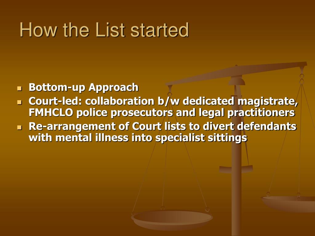 PPT Tasmania’s Magistrates Court Mental Health Diversion List