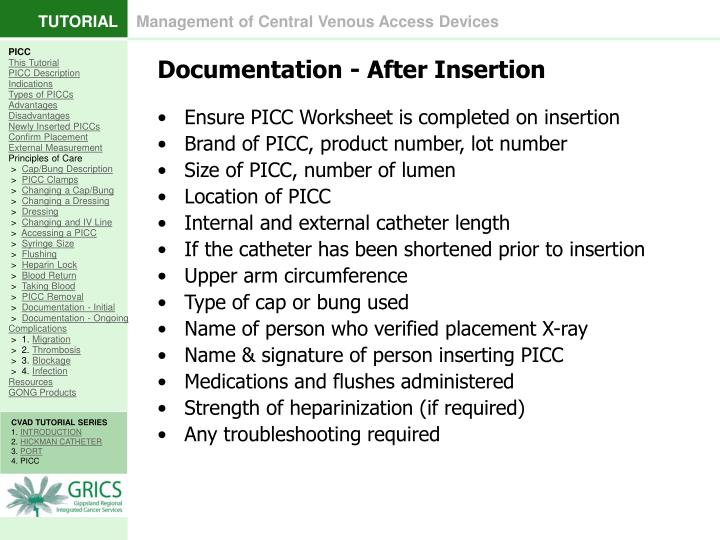 PPT - 4. PERIPHERALLY INSERTED CENTRAL CATHETER - PICC PowerPoint ...