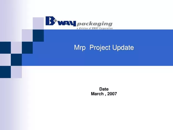 PPT - Mrp Project Update PowerPoint Presentation, free download - ID ...