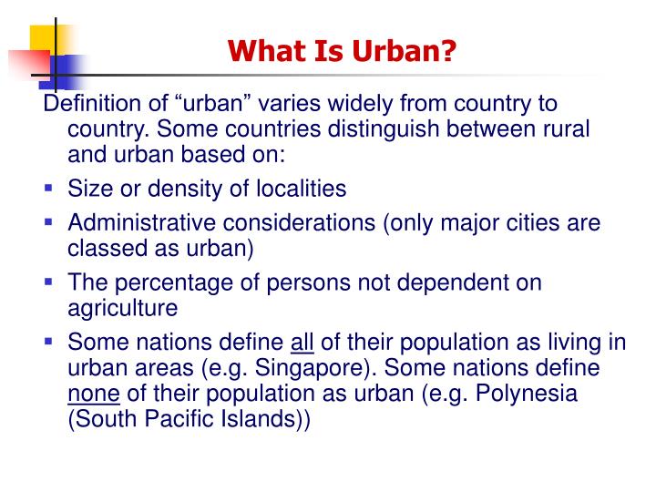 country classifications and urbanization processes essay Does the simultaneous occurrence of population growth and environmental decline over the past century indicate that more people translate. country classifications and urbanization processes essay Does the simultaneous occurrence of population growth and environmental decline over the past century indicate that more people translate.