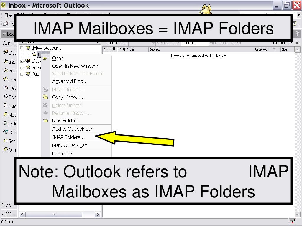 mailbird imap folders