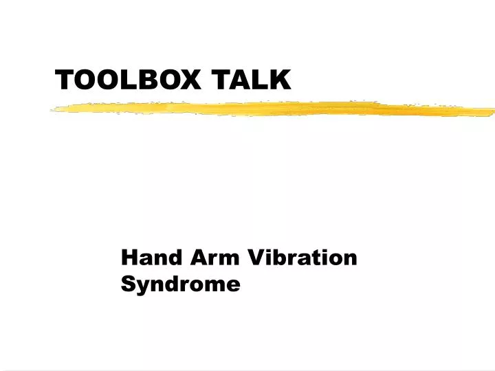 toolbox talk n.