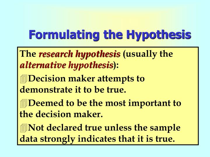 formulating research hypothesis ppt