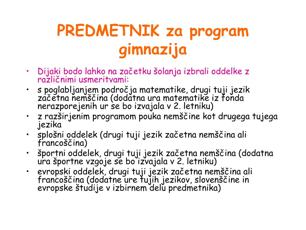 PPT - GIMNAZIJE v Ljubljani PowerPoint Presentation, free download -  ID:1291335