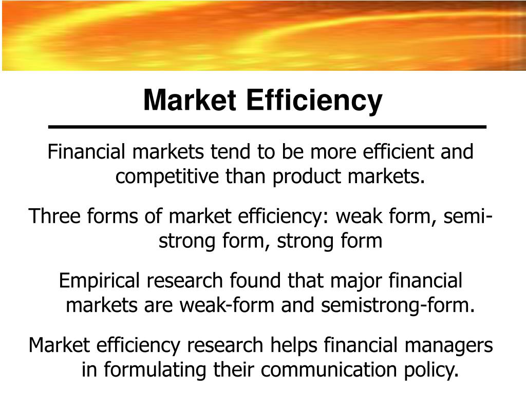 PPT - Market Efficiency And Modern Financial Management PowerPoint ...