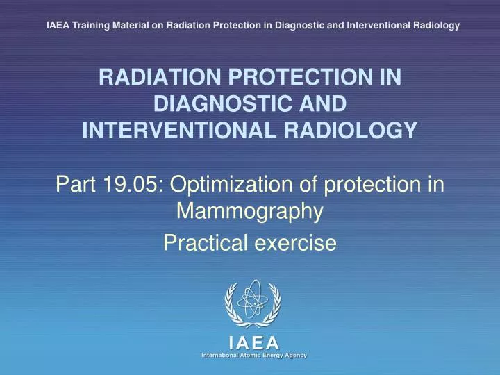 radiation protection in diagnostic and interventional radiology n.