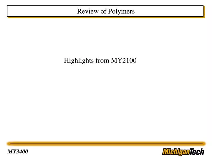 review of polymers n.