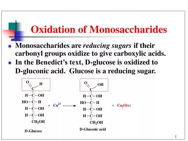 oxidation of monosaccharides n.